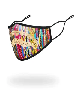 1994 GOLD METALLIC SHARK POLYESTER FACE MASK
