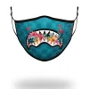 ADULT BLOSSOM SHARK FORM FITTING FACE MASK