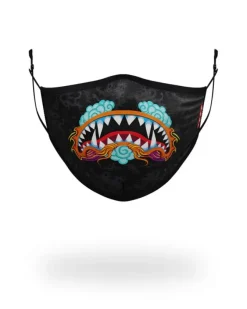 ADULT DRAGON SHARK FORM FITTING FACE MASK