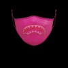 ADULT PINK SHARK FORM-FITTING FACE MASK