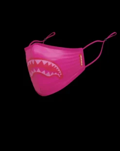 ADULT PINK SHARK FORM-FITTING FACE MASK