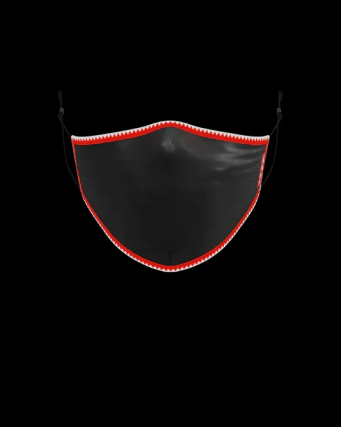 ADULT VERTICAL SHARK (BLACK) FORM-FITTING FACE MASK