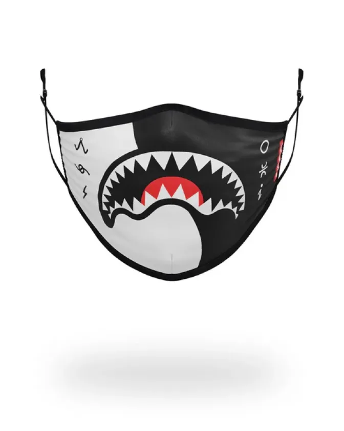ADULT YIN YANG FORM FITTING FACE MASK