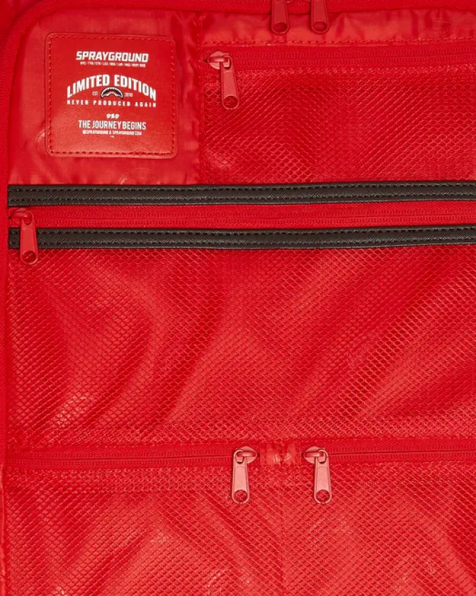 EXTERIOR GOLD ZIP POCKET SHARKS IN PARIS JETSETTER CARRY-ON LUGGAGE