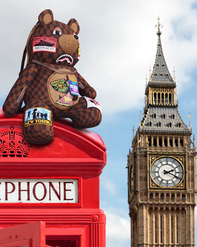 GLOBAL MOGUL MONEYBEAR TEDDYBEAR BACKPACK