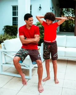 KIDS CHECKS u0026 CAMO SWIM TRUNKS