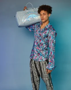 MIRASHAKU IRIDESCENT QUILT DUFFLE