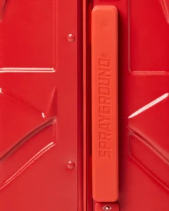 MOLDED SHARKITECTURE RED HARDSHELL CARRY-ON LUGGAGE