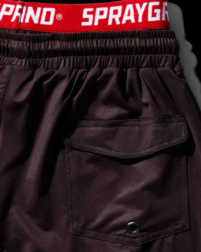 PATCH ALL-IN CORTO SWIM TRUNKS (BLACK)