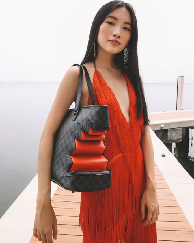 SHARK BITE SHARKS IN PARIS GRAY TOTE
