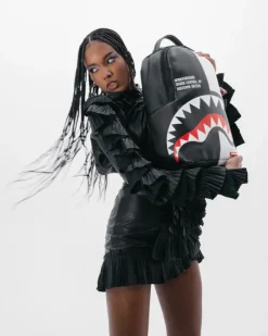 SHARK CENTRAL SPLIT BACKPACK BLK/WHT (DLXV)
