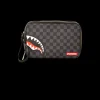 SHARKS IN PARIS (BLACK CHECKERED EDITION) TOILETRY AKA MONEY BAGS