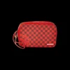 SHARKS IN PARIS RED TOILETRY AKA MONEY BAGS