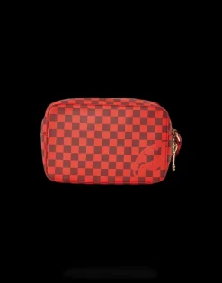 SHARKS IN PARIS RED TOILETRY AKA MONEY BAGS