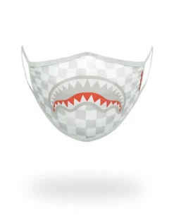 SHARKS IN PARIS (WHITE) FORM-FITTING MASK