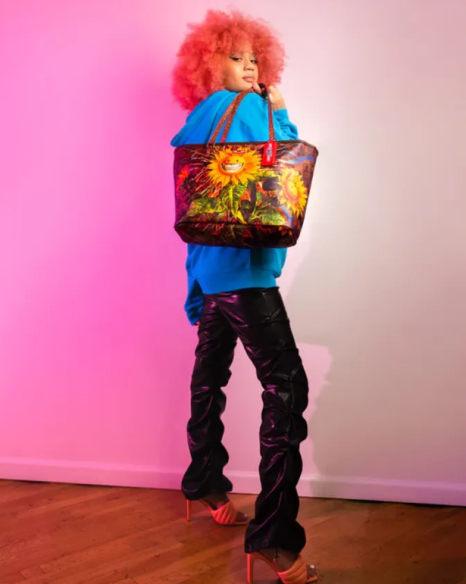 SUNFLOWER GRIN RON ENGLISH COLLAB TOTE