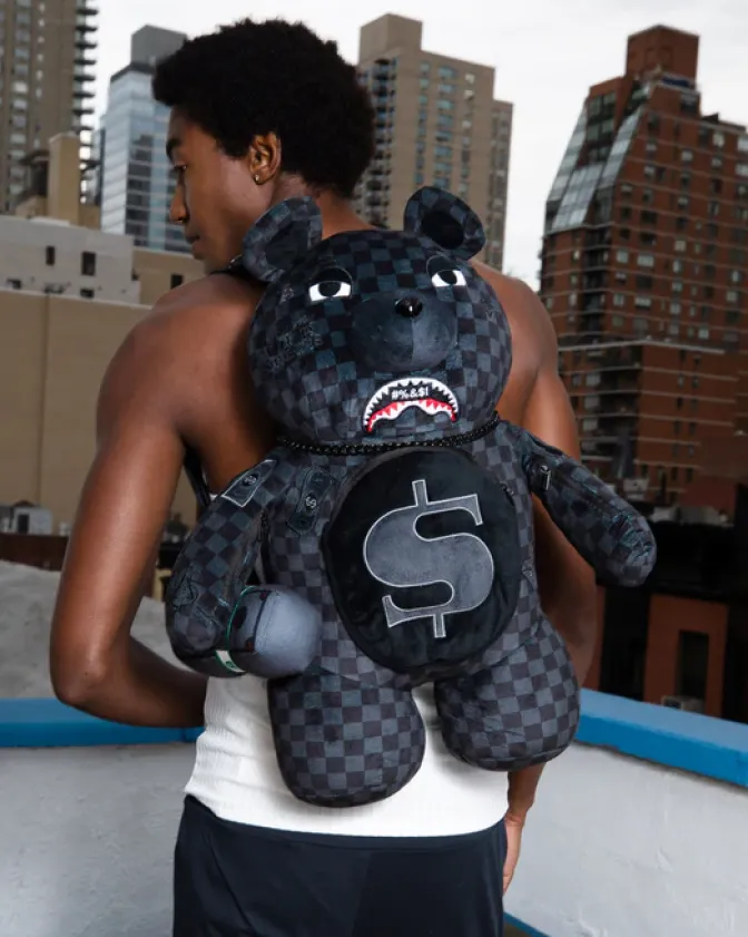 'WHAT THE BEEP' SHARK MONEYBEAR TEDDYBEAR BACKPACK