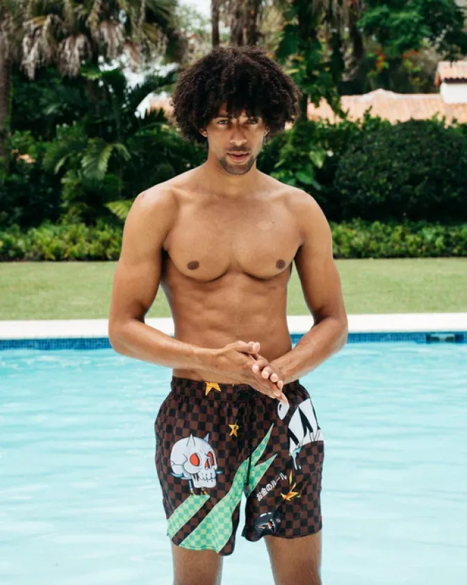 WTF SHARK SHOTO SWIM TRUNKS