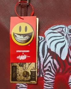 ZEBRA ELEPHANT RON ENGLISH COLLAB TOTE